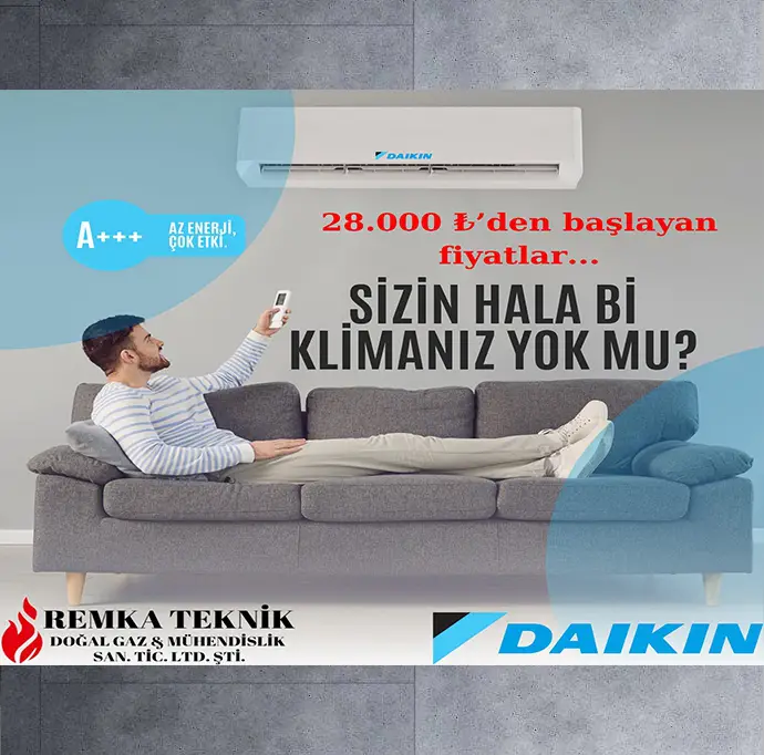 DAIKIN KOMBİ VE KLİMALARDA ŞOK KAMPANYA